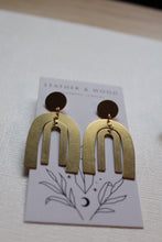 Load image into Gallery viewer, All Brass Rainbow Stud Earrings
